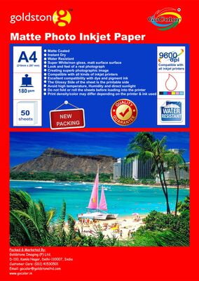 Matte ( Luster ) Coated Inkjet Paper 180 GSM / size A4 / 50 Sheet