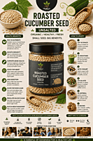 Roasted Cucumber Seeds Unsalted | Healthyx Zone