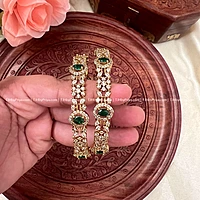Victorian Bangles Green Stone Sizes 2.4, 2.6, 2.8 (SKU- 166)