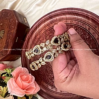 Victorian Bangles Purple Stone Sizes 2.4, 2.6, 2.8 (SKU- 174)