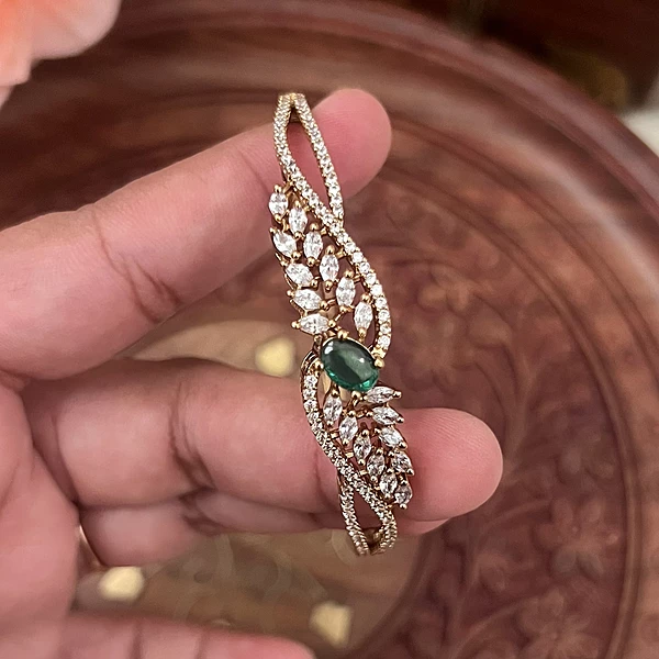 Victorian Bracelet Green Stone Single Size (SKU- 203)