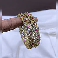 Victorian Stones Bangles Sizes-Pink-2.8