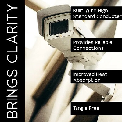 CCTV Cable 3+1 Coaxial for Video, Power and Audio Communication with Excellent Coating