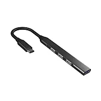 Usb Hub 3.0 Slim 4 Port (Metal Body) | High Speed USB Hub with Aluminium Shell, Compatible for PC, MacBook, Mac Pro, Mac Mini