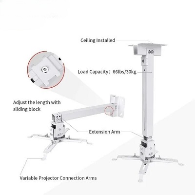Projector Ceiling Stand | Adjustable Projector Ceiling and Wall Mount Kit Bracket Stand with Tilt Option Projector Ceiling Stand | Adjustable Projector Ceiling and Wall Mount Kit Bracket Stand with Tilt Option