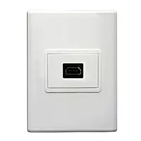 Face Plate, Single/Dual Port Wall Mount Network Socket for RJ45 Ethernet, LAN, and Data Cabling