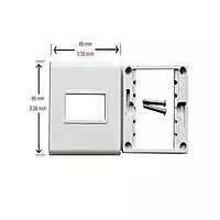 Face Plate, Single/Dual Port Wall Mount Network Socket for RJ45 Ethernet, LAN, and Data Cabling