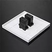 Face Plate, Single/Dual Port Wall Mount Network Socket for RJ45 Ethernet, LAN, and Data Cabling