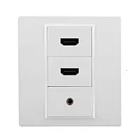 Face Plate, Single/Dual Port Wall Mount Network Socket for RJ45 Ethernet, LAN, and Data Cabling