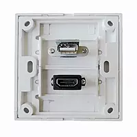 Face Plate, Single/Dual Port Wall Mount Network Socket for RJ45 Ethernet, LAN, and Data Cabling