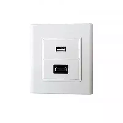 Face Plate, Single/Dual Port Wall Mount Network Socket for RJ45 Ethernet, LAN, and Data Cabling