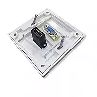 Face Plate, Single/Dual Port Wall Mount Network Socket for RJ45 Ethernet, LAN, and Data Cabling