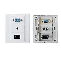 Face Plate, Single/Dual Port Wall Mount Network Socket for RJ45 Ethernet, LAN, and Data Cabling
