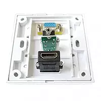 Face Plate, Single/Dual Port Wall Mount Network Socket for RJ45 Ethernet, LAN, and Data Cabling