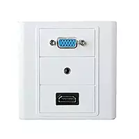 Face Plate, Single/Dual Port Wall Mount Network Socket for RJ45 Ethernet, LAN, and Data Cabling