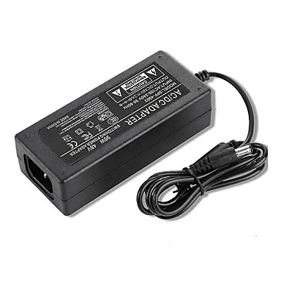 Power Adapter with (2.5mm x 5.5mm) Pin , Charger For Router, Set Top Box, DTH, CCTV Cameras ,LED Strip , Broadband , NVR (Black)-48V-2A