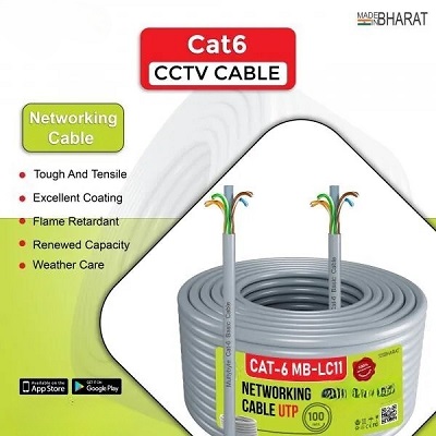 Cat 6 Cable, UTP Cable | LAN Cable, Network Cable | Ethernet Cable RJ45 Cable LAN Wire with High Speed connectivity 4 Pair Separator Design Cat 6 Cable, UTP Cable | LAN Cable, Network Cable | Ethernet Cable RJ45 Cable LAN Wire with High Speed connectivity 4 Pair Separator Design