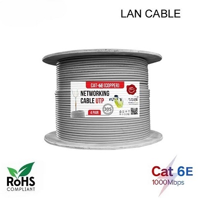 Cat 6 Cable, UTP Cable | LAN Cable, Network Cable | Ethernet Cable RJ45 Cable LAN Wire with High Speed connectivity 4 Pair Separator Design Cat 6 Cable, UTP Cable | LAN Cable, Network Cable | Ethernet Cable RJ45 Cable LAN Wire with High Speed connectivity 4 Pair Separator Design