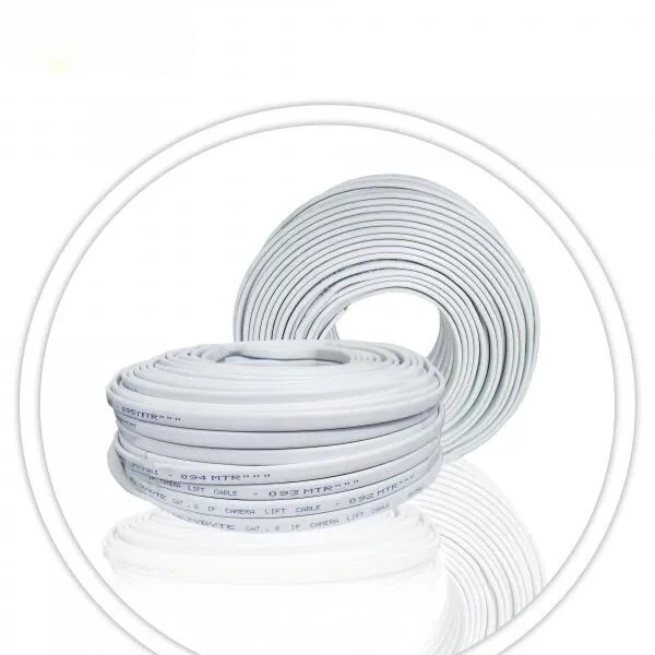 Cat 6 Cable, Lift Cable, Flat CCTV Cable for Lift , Durable and High Strength CCTV Cable for Elevator Systems -90M (Coil Pack) Cat 6 Cable, Lift Cable, Flat CCTV Cable for Lift , Durable and High Strength CCTV Cable for Elevator Systems -90M (Coil Pack)