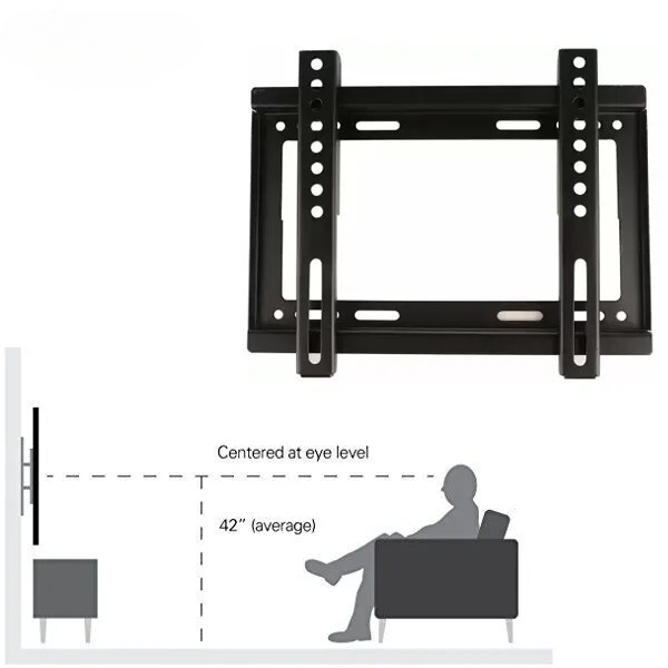 LED Wallmount For TV LED/QLED/Monitor/Smart (Black)