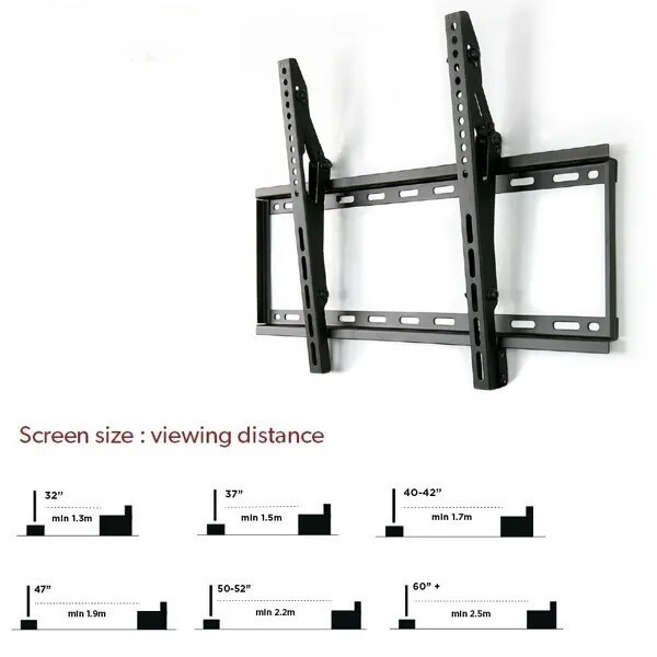 LED Wallmount For TV LED/QLED/Monitor/Smart (Black)