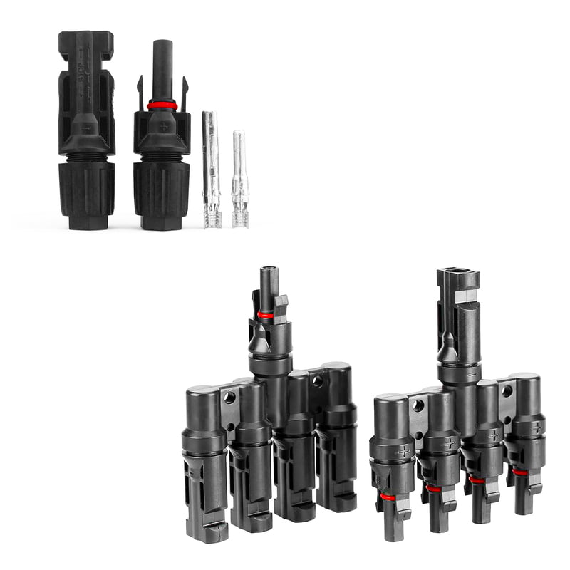 MC4 Branch 4 in 1 T4 Connector with Solar MC4 Connector (1+1 Pair)