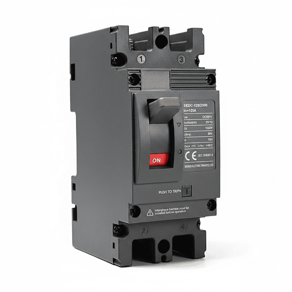 DC MCCB 125A 2-Pole | DC 300V Molded Case Circuit Breaker