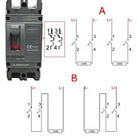DC MCCB 125A 2-Pole | DC 300V Molded Case Circuit Breaker