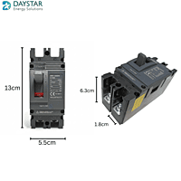 DC MCCB 125A 2-Pole | DC 300V Molded Case Circuit Breaker