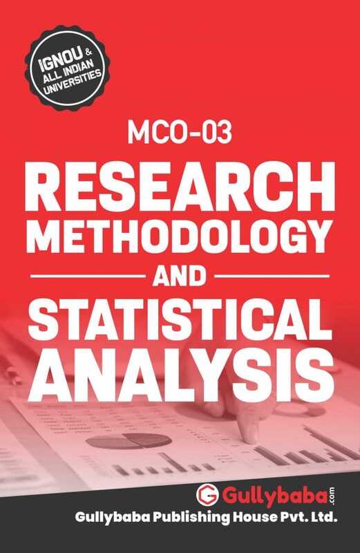 IGNOU MCO-03 - Research Methodology and Statistical Analysis, Latest Help Book Edition