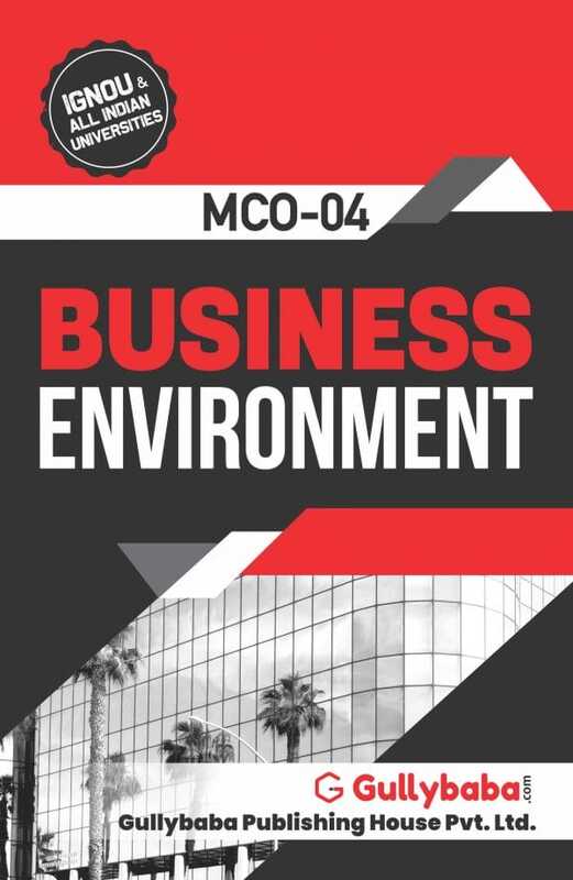 IGNOU MCO-04 - Business Environment, Latest Help Book Edition
