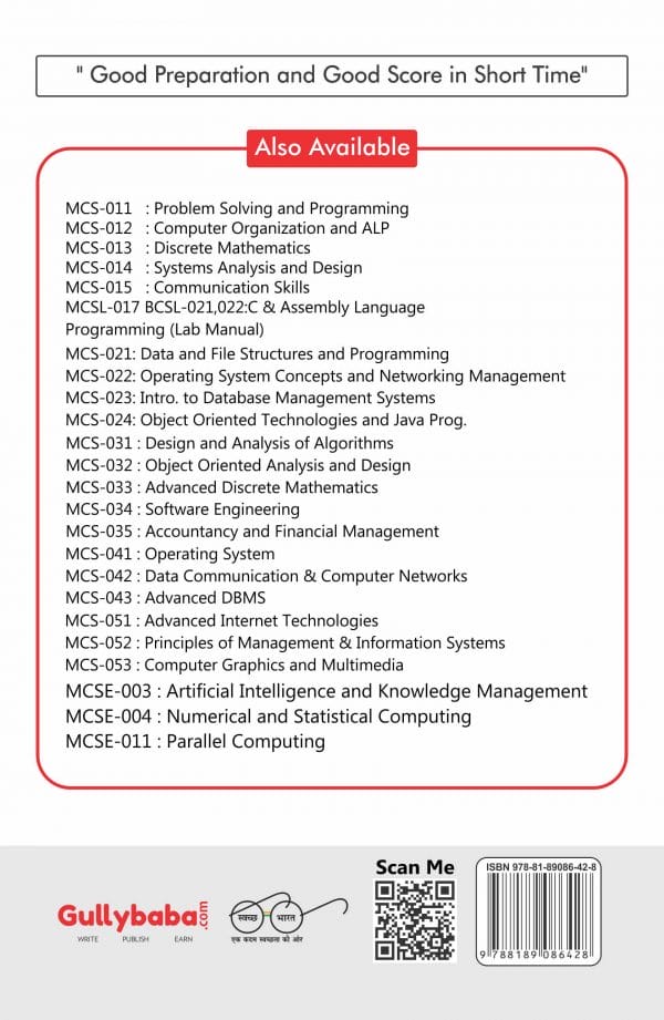 IGNOU MCS-11 - Problem Solving and Programming, Latest Help Book Edition