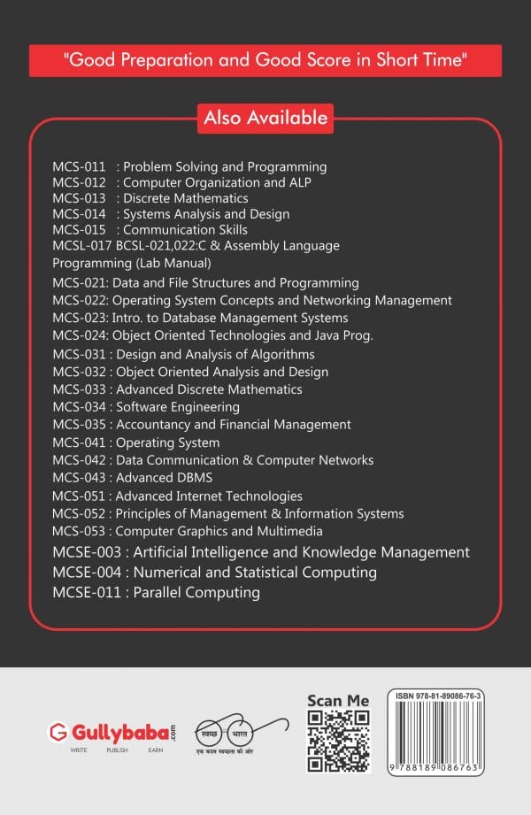 IGNOU MCS-33 - Advanced Discrete Mathematics, Latest Help Book Edition