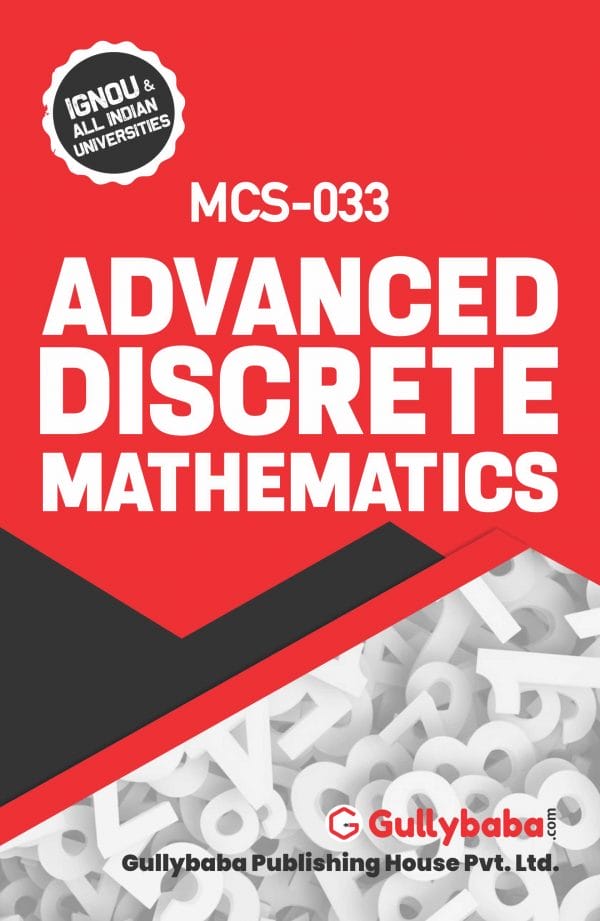 IGNOU MCS-33 - Advanced Discrete Mathematics, Latest Help Book Edition
