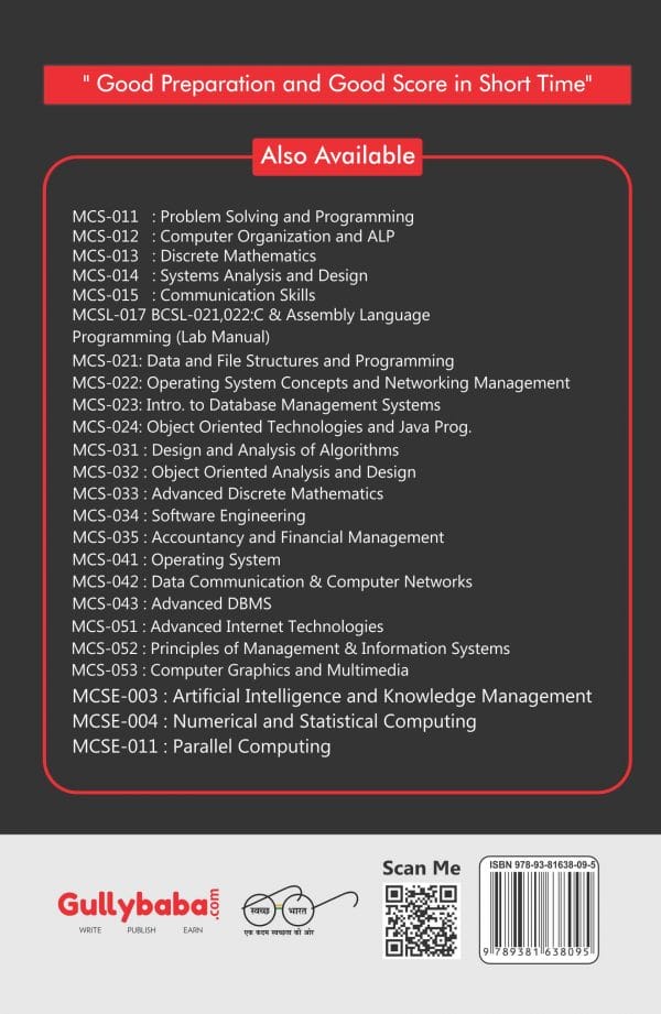 IGNOU MCS-43 - Advanced Database Management Systems, Latest Help Book Edition