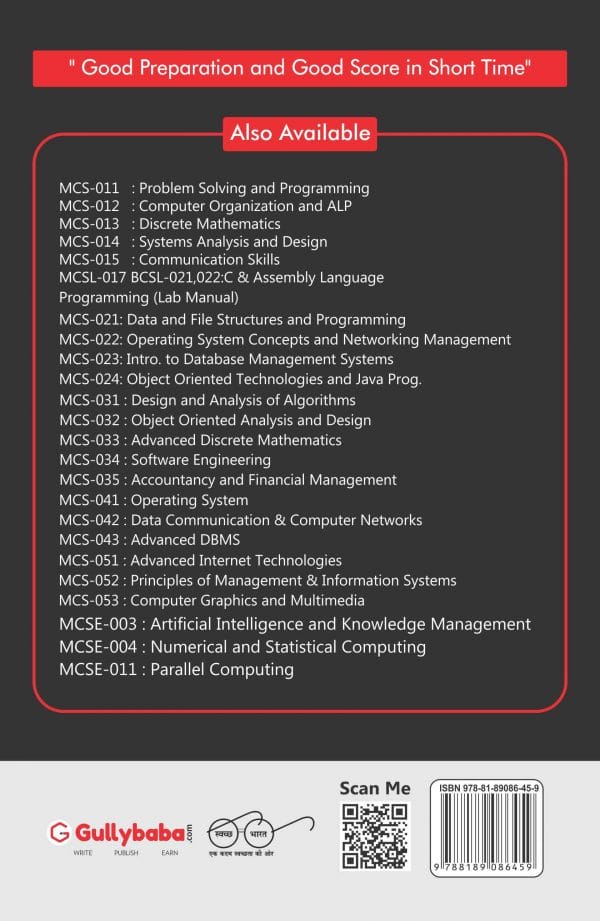 IGNOU MCS-14 - Systems Analysis and Design, Latest Help Book Edition