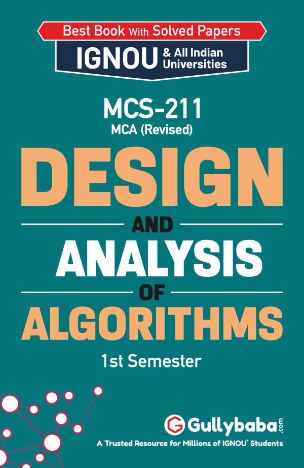 IGNOU MCS-211 - Design and Analysis of Algorithms, Latest Help Book Edition