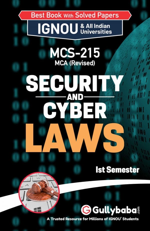 IGNOU MCS-215 - Security and Cyber Laws, Latest Help Book Edition