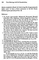 First Meetings with Sri Ramakrishna