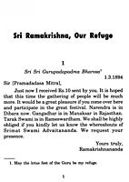 Sri Ramakrishna, Our Refuge: Letters of Swami Ramakrishnananda