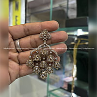 Chandleir Earrings Party Wear-White