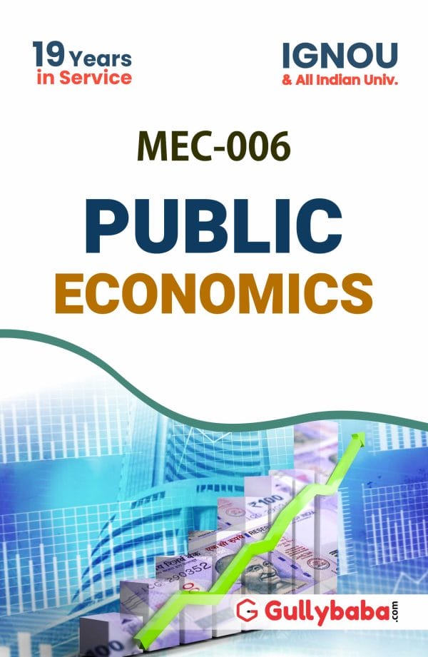 IGNOU MEC-06 - Public Economics, Latest Help Book Edition