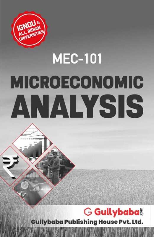 IGNOU MEC-01/MEC-101 - Microeconomic Analysis, Latest Help Book Edition