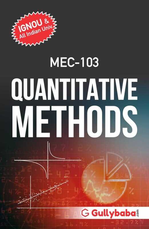 IGNOU MEC-03/MEC-103 - Quantitative Methods, Latest Help Book Edition