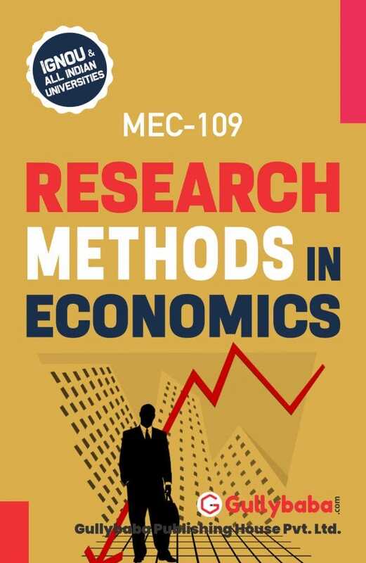 IGNOU MEC-09/MEC-109 - Research Methods in Economics, Latest Help Book Edition