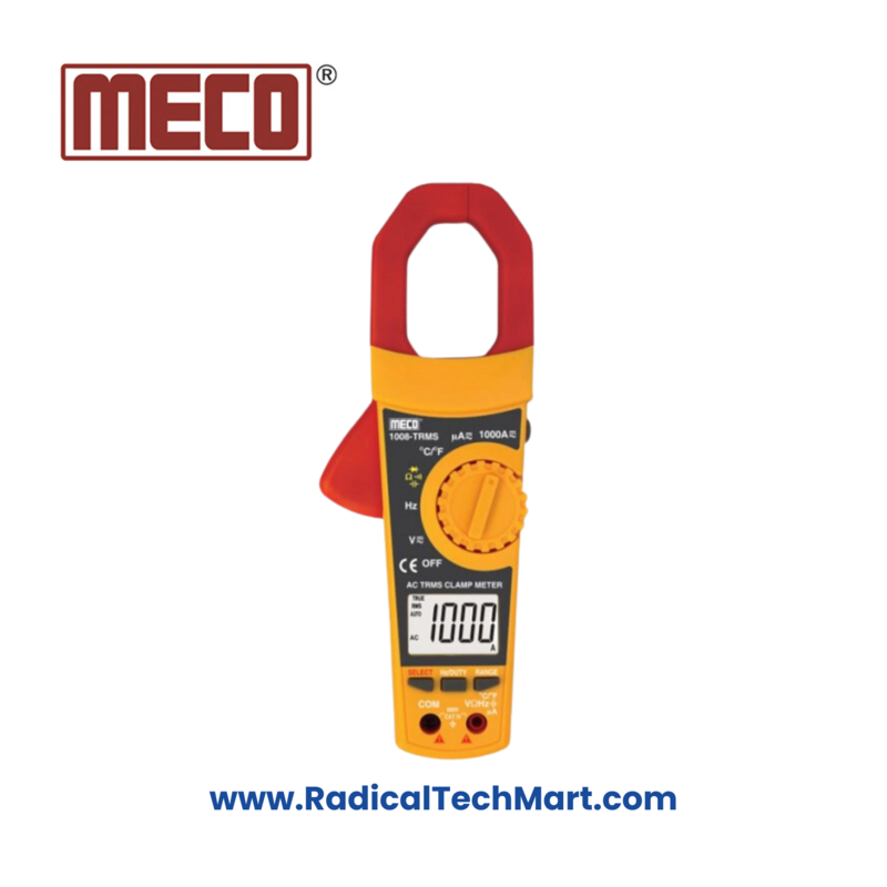 MECO 1008-TRMS AC TRMS Digital Clamp Meter with Temperature Measurement