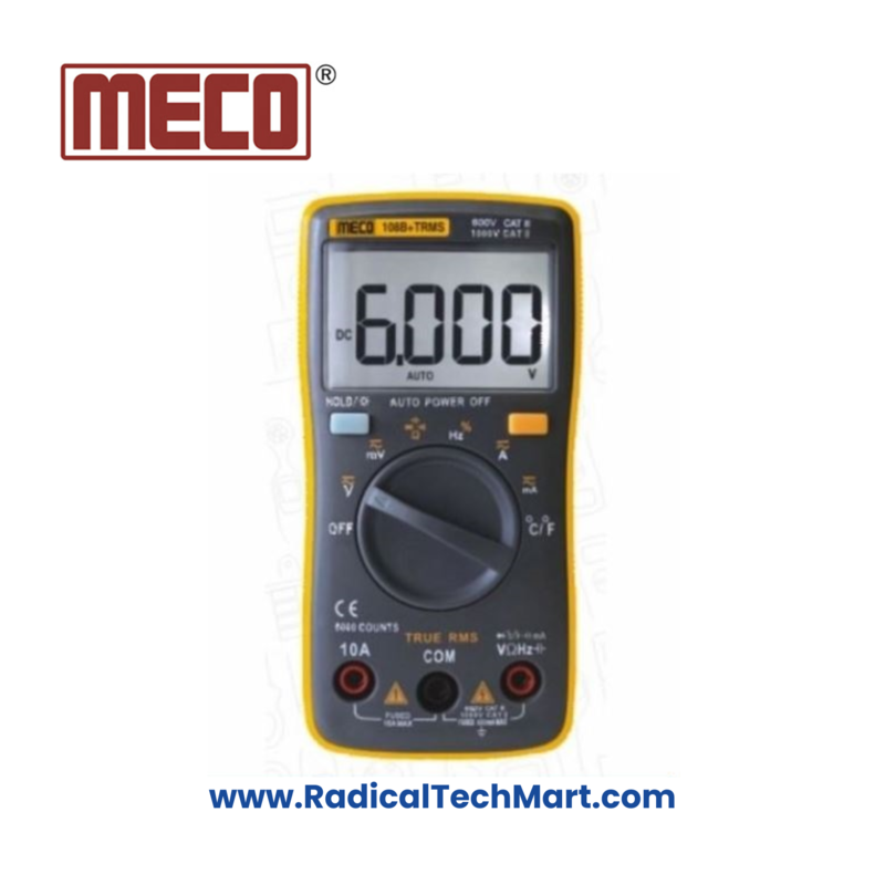 Meco 108B+ 6000 Count Auto Ranging TRMS Digital Multimeter