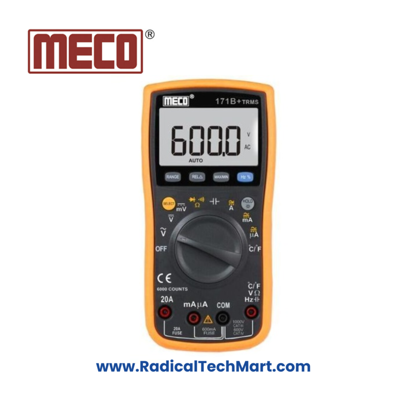 MECO 171B+TRMS 6000-Count Digital Multimeter with Holster