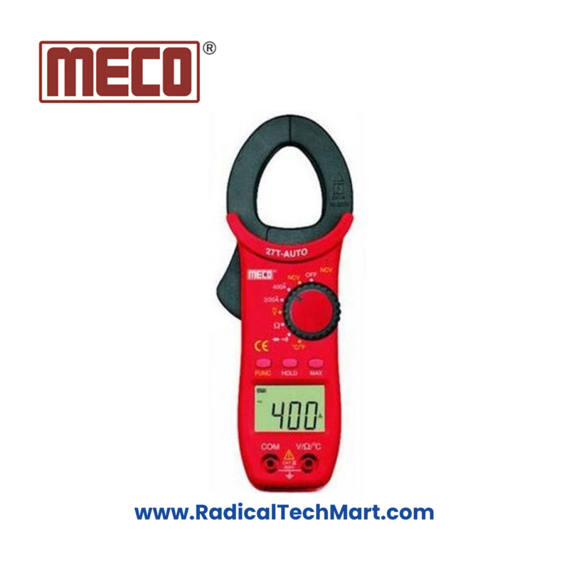 Meco 27T Auto Digital Clamp Meter with LCD Display and K-type Thermocouple