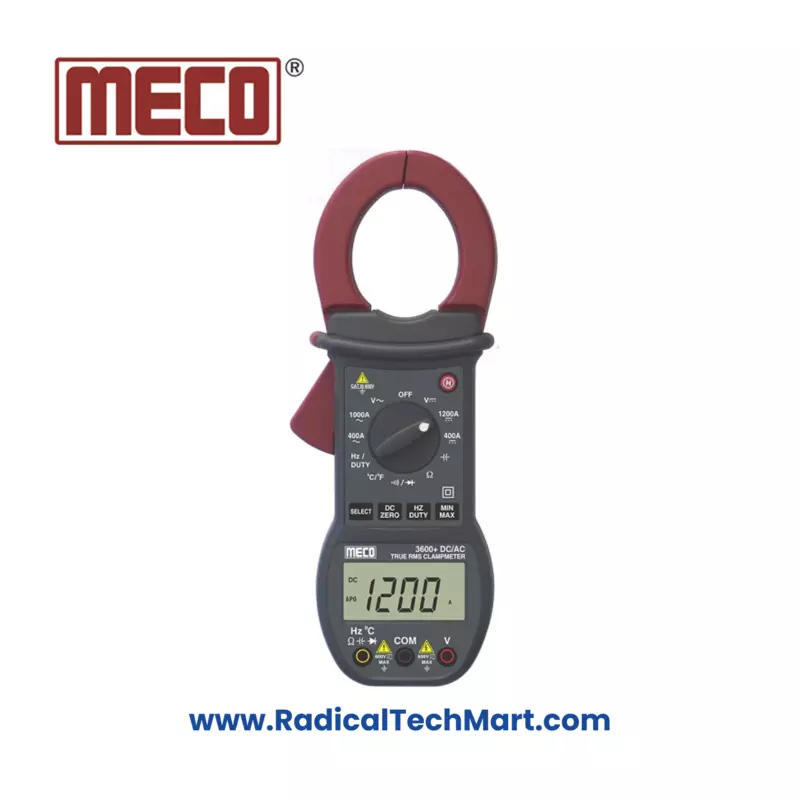 MECO 3600BL+ TRMS Digital Clamp Meter Front View